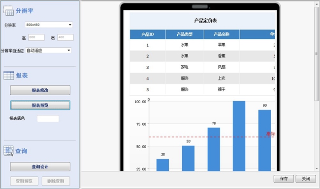 手机报表